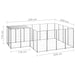Dog Kennel Silver Steel Tbnxxbn