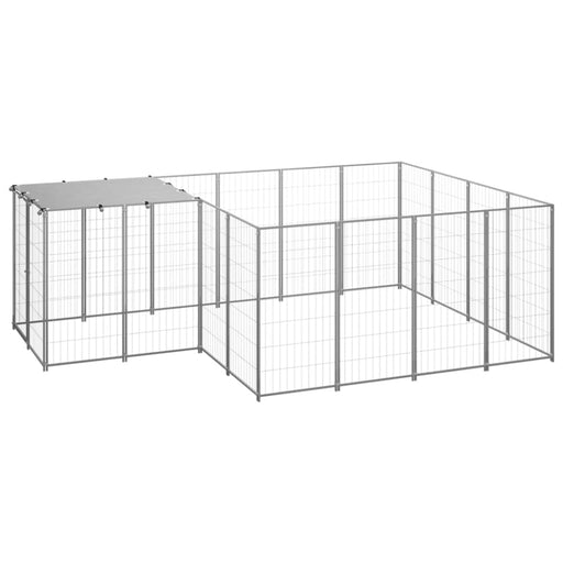 Dog Kennel Silver Steel Tbnxxbn