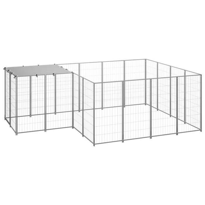 Dog Kennel Silver Steel Tbnxxbn