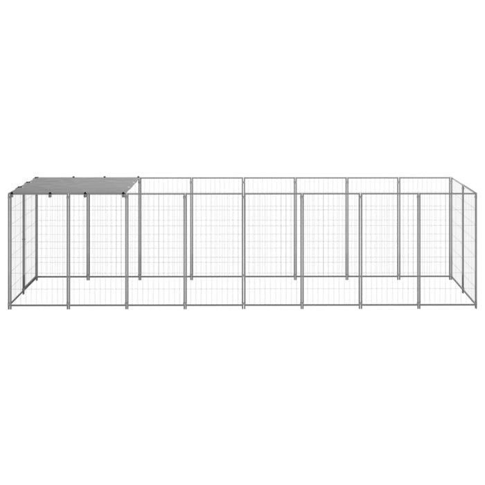 Dog Kennel Silver Steel Tbnxxbt