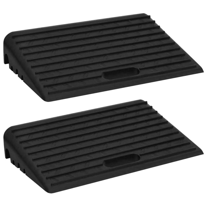 Kerb Ramps 2 Pcs 50x30x11 Cm Rubber Opbkno