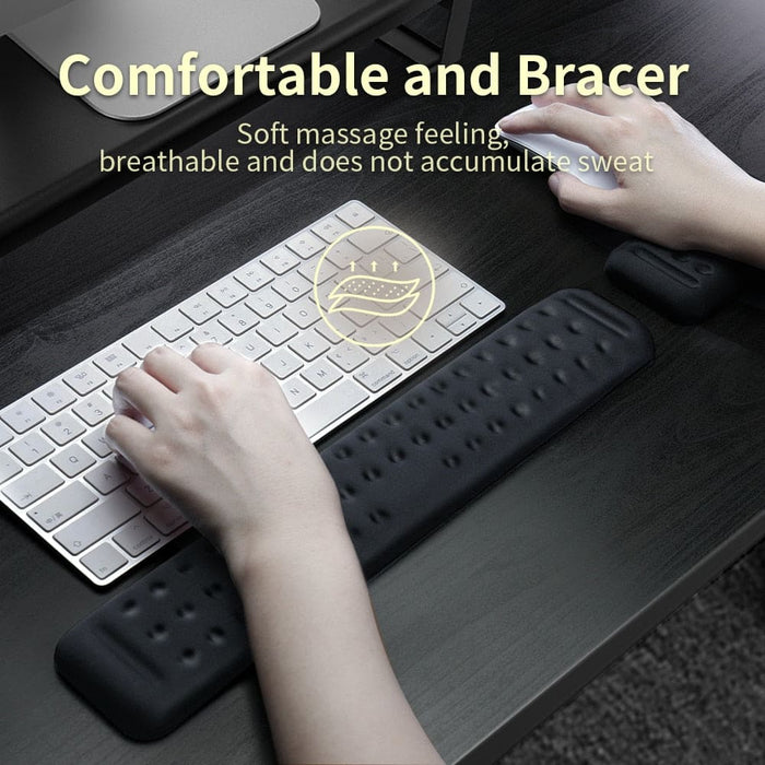 Keyboard and Mouse Wrist Rest Ergonomic Memory Foam Hand