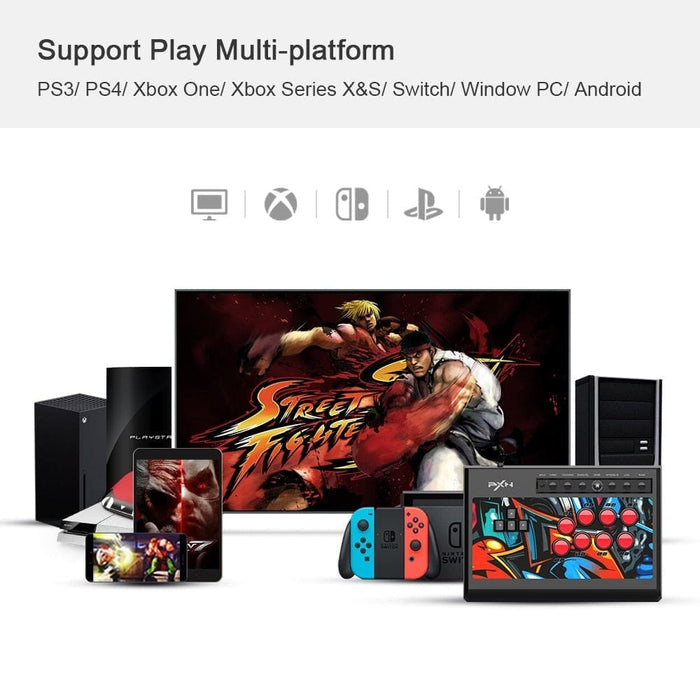 X8 Keyboard Wired Arcade Fight Stick For Pc Android Tv Ps3