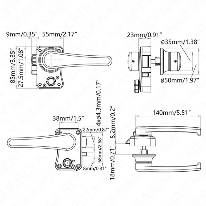 Keyless Camper Door Lock For Rvs And Boats