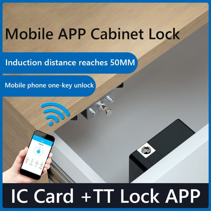 T8 Keyless Invisible Smart Drawer Lock Intelligent Ic Card