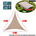 Khaki Regular Triangle Shade Sail Waterproof Polyester