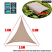 Khaki Regular Triangle Shade Sail Waterproof Polyester