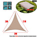 Khaki Regular Triangle Shade Sail Waterproof Polyester