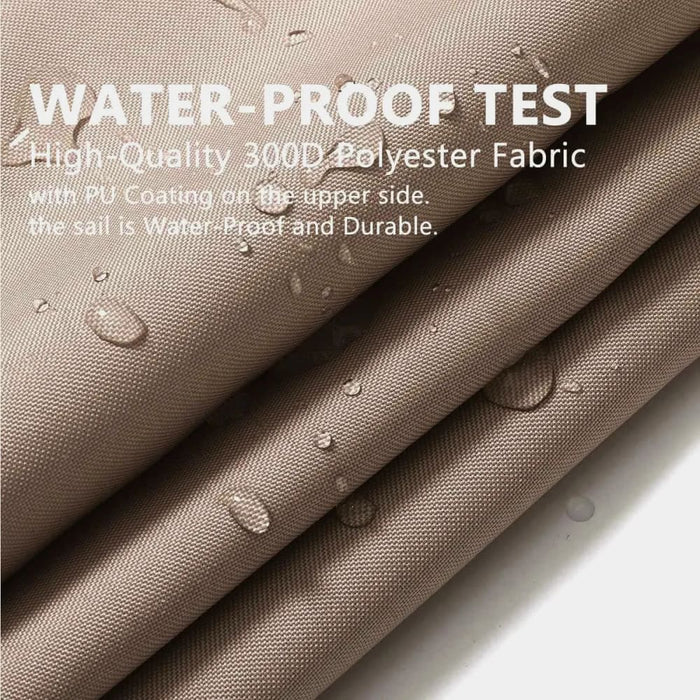 Khaki Regular Triangle Shade Sail Waterproof Polyester