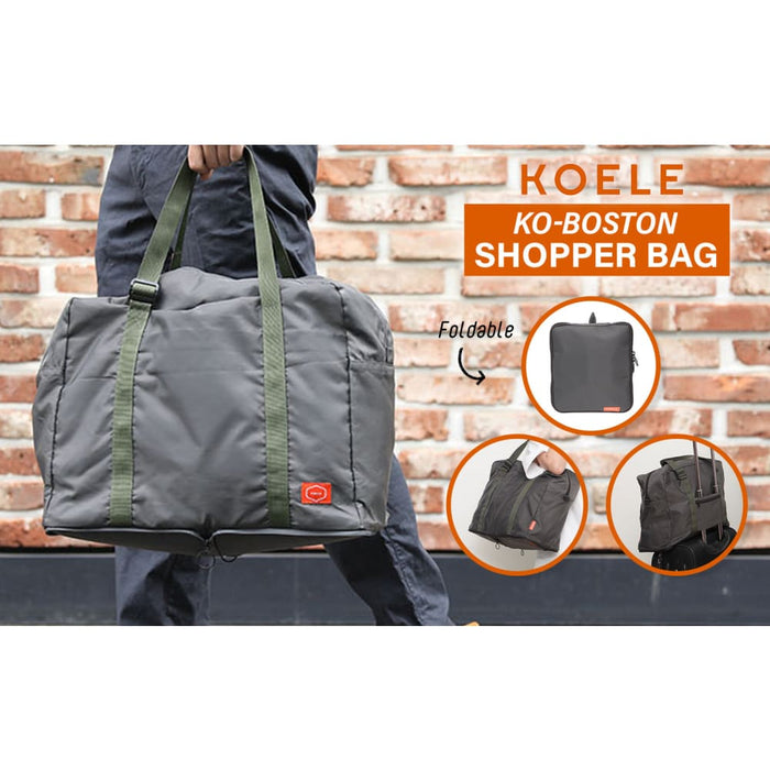 Khaki Shopper Bag Travel Duffle Foldable Laptop Luggage