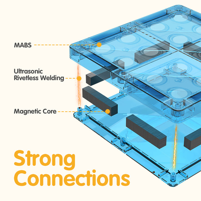 240Pcs Railcar Magnetic Tiles Blocks Educational Toys Child Gift