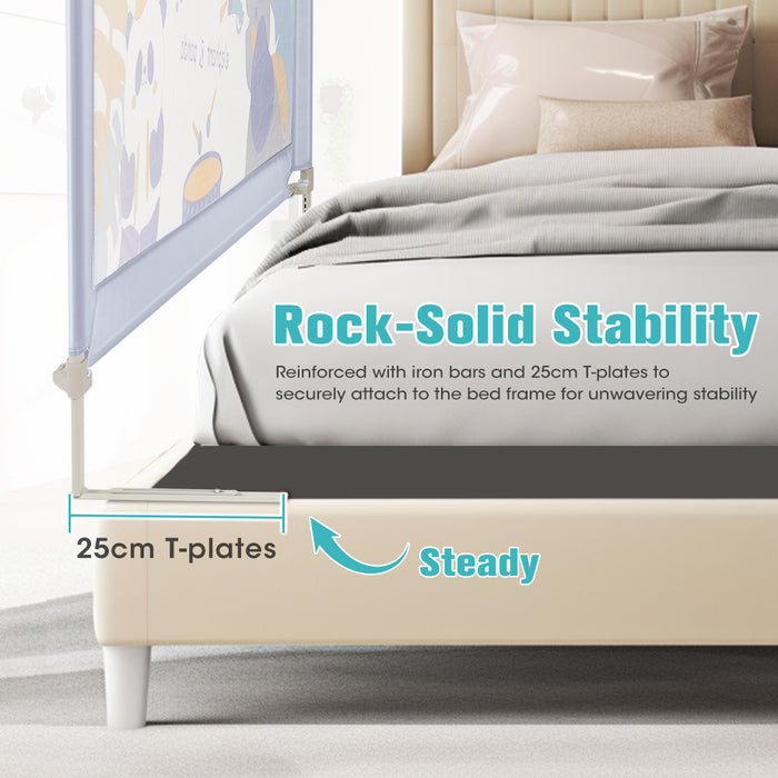 Baby Bed Rail 200X98Cm Height Adjustable Kids Safety Toddler Protect