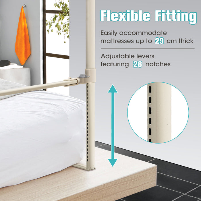 Baby Bed Rail 200X98Cm Height Adjustable Kids Safety Toddler Protect