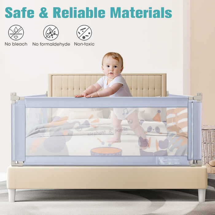 Baby Bed Rail 180X98Cm Height Adjustable Kids Safety Toddler Protect