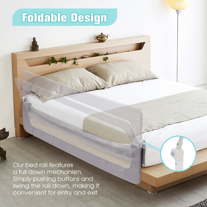 Baby Bed Rail 180X85Cm Adjustable Folding Kids Safety Toddler Protect