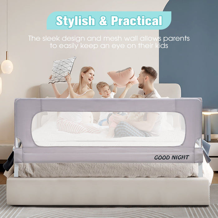 Baby Bed Rail 180X85Cm Adjustable Folding Kids Safety Toddler Protect