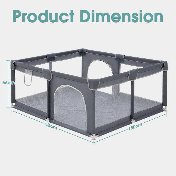 Baby Playpen Child Safety Gate Kids Playpen Child Play 2 Door 150X180Cm