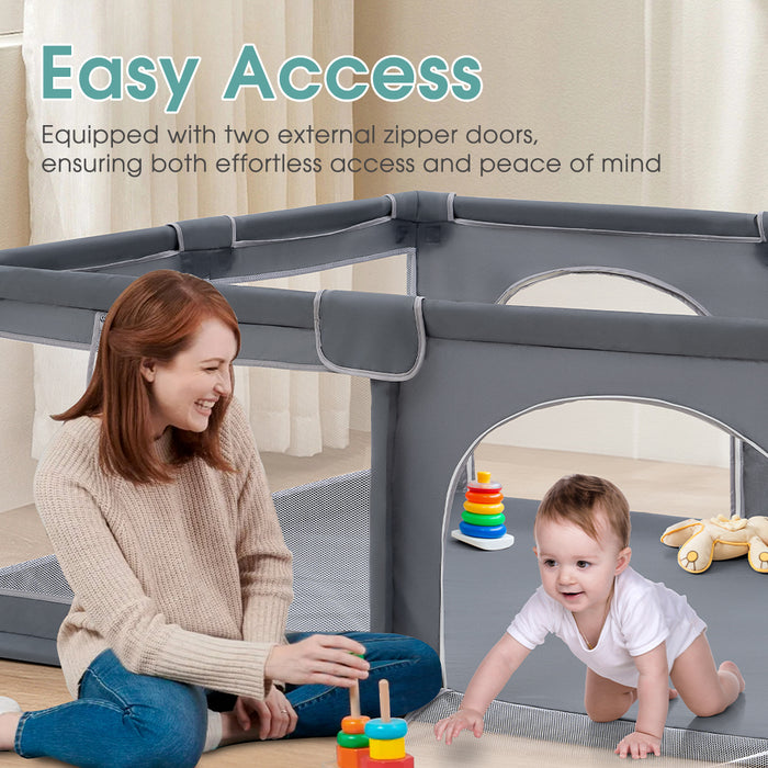 Baby Playpen Child Safety Gate Kids Playpen Child Play 2 Door 150X180Cm