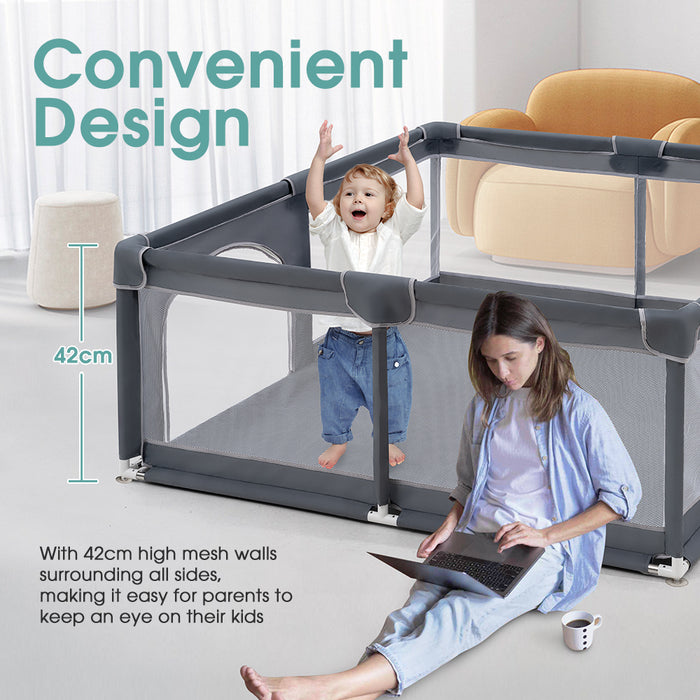 Baby Playpen Child Safety Gate Kids Playpen Child Play 2 Door 150X180Cm