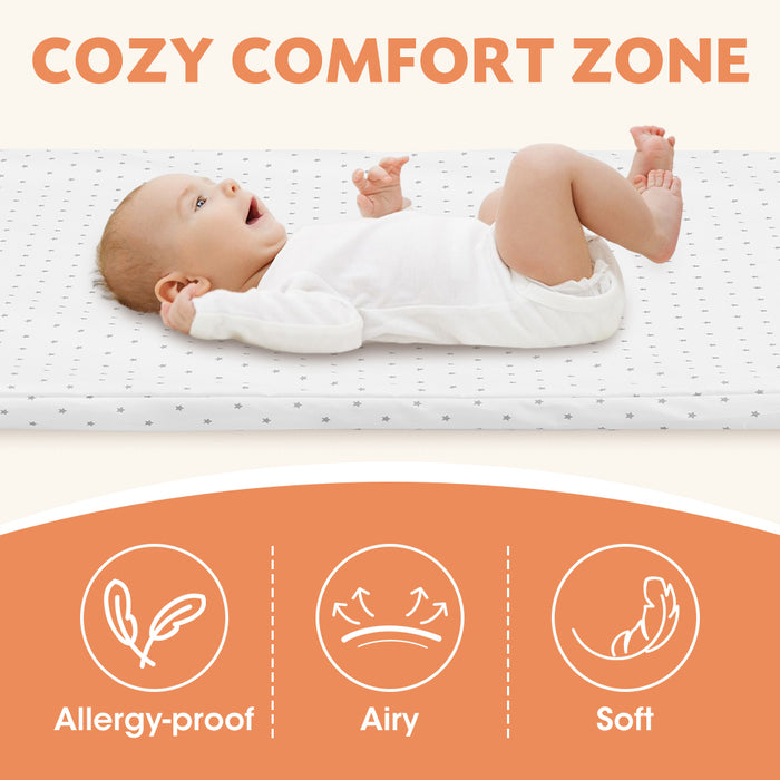 3-In-1 Baby Cot Crib Bed Bassinet Bedside Sleeper Portable Black