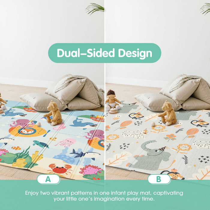 Kid Play Mat Baby Crawling Xpe Foam Foldable Pad Double Non-Slip Carpet