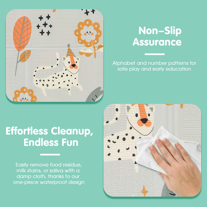 Kid Play Mat Baby Crawling Xpe Foam Foldable Pad Double Non-Slip Carpet