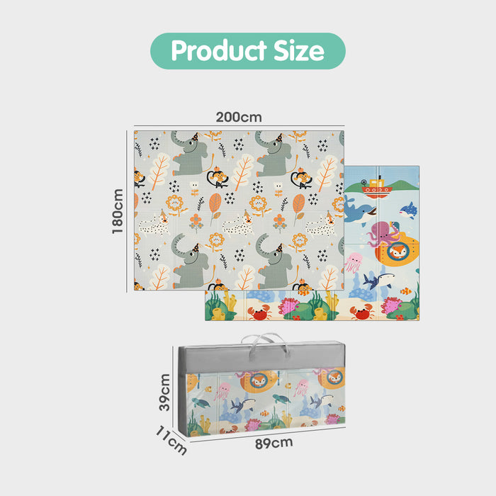 Kid Play Mat Baby Crawling Xpe Foam Foldable Pad Double Non-Slip Carpet