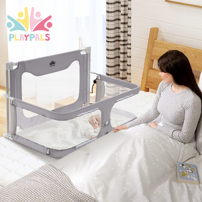 Baby Bedside Sleeper Space-Saving Bedside Cribs Grey 120X56X70Cm