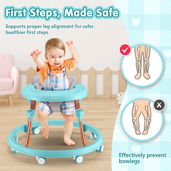 3-In-1 Baby Walker Adjustable Stroller Kids Ride On Toy Black Mint