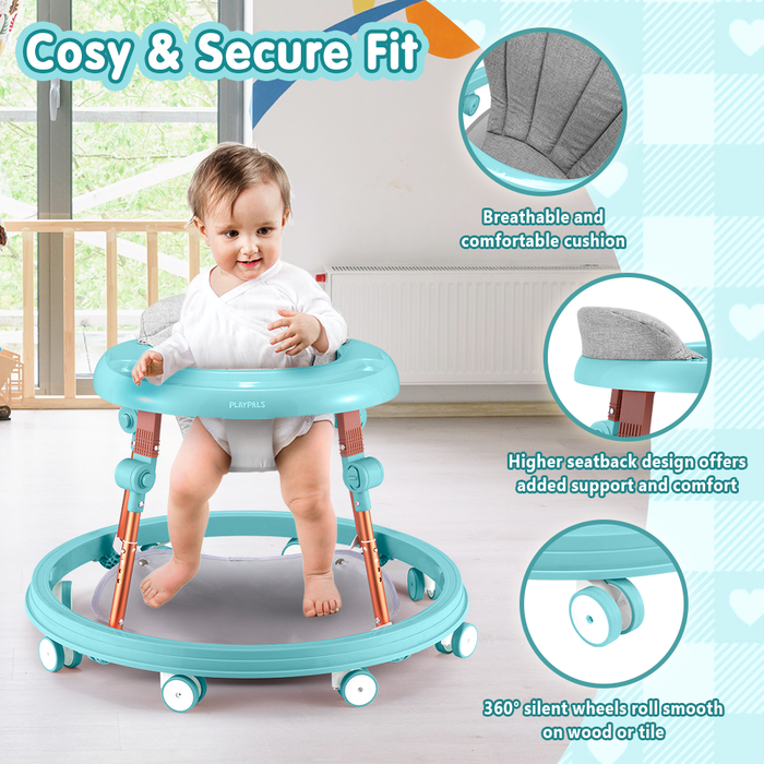 3-In-1 Baby Walker Adjustable Stroller Kids Ride On Toy Black Mint