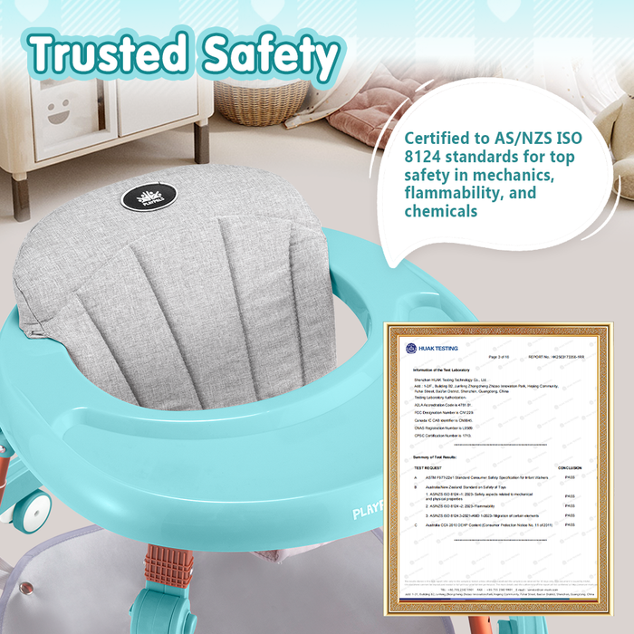 3-In-1 Baby Walker Adjustable Stroller Kids Ride On Toy Black Mint