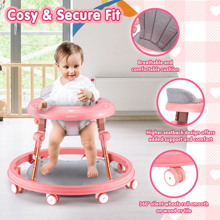 3-In-1 Baby Walker Adjustable Stroller Kids Ride On Toy Pink