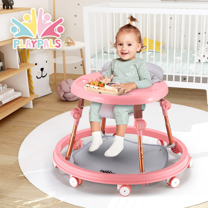 3-In-1 Baby Walker Adjustable Stroller Kids Ride On Toy Pink