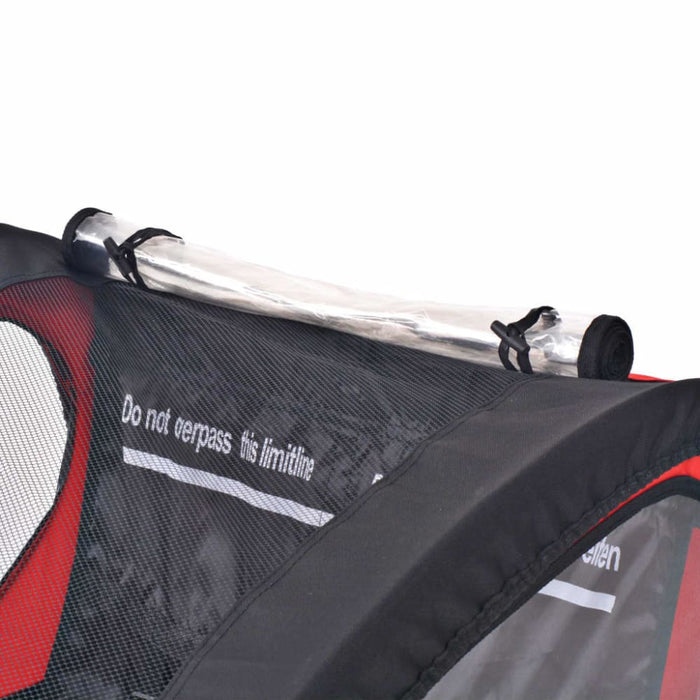 Kids’ Bicycle Trailer Red And Black 30 Kg Kotio