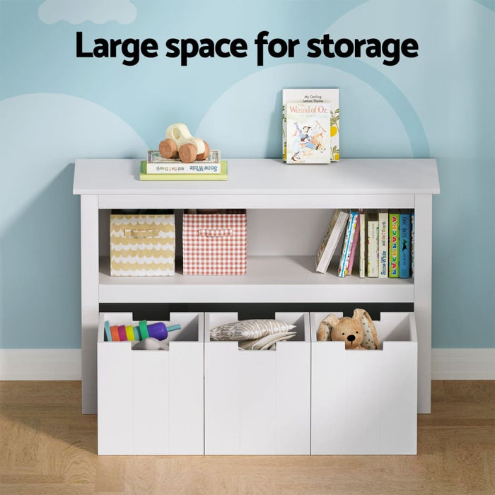 Kids Bookshelf 3 Drawers Storage Children Bookcase Toy