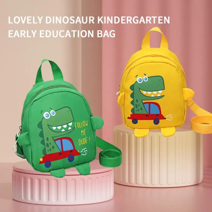 Kids Cartoon Dinosaur Backpack Anti Lost Bag