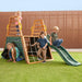 Kids Cooper Climbing Frame With 1.8m Green Slide