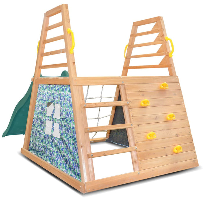 Kids Cooper Climbing Frame With 1.8m Green Slide