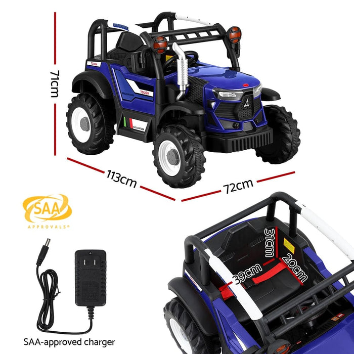 Kids Electric Ride on Car off Road Jeep Remote 12v Blue