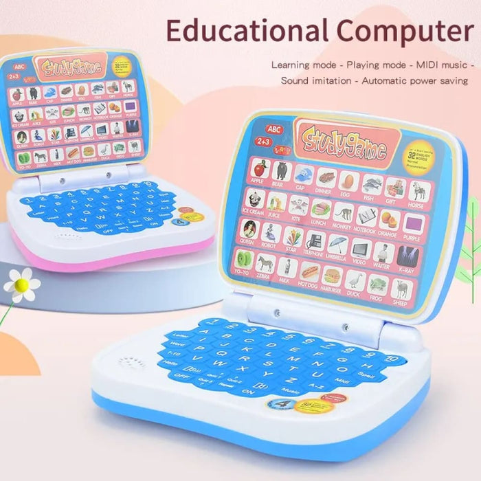 Kids English Learning Laptop Toy Abc Numbers Words Spelling