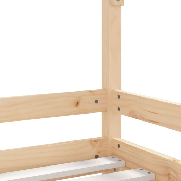 Kids Bed Frame 90x190 Cm Solid Wood Pine Ntaakx