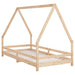 Kids Bed Frame 90x190 Cm Solid Wood Pine Ntaakx