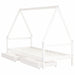 Kids Bed Frame with Drawers White 90x190 Cm Solid Wood Pine