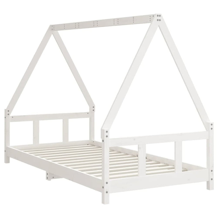 Kids Bed Frame White 90x190 Cm Solid Wood Pine Ntaalt