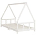 Kids Bed Frame White 90x190 Cm Solid Wood Pine Ntaalt