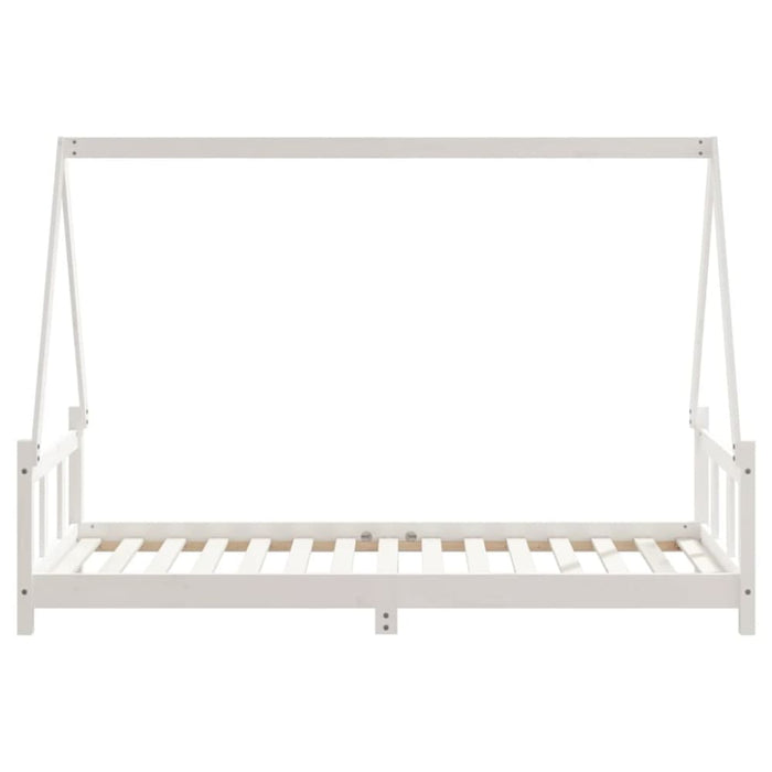 Kids Bed Frame White 90x190 Cm Solid Wood Pine Ntaalt