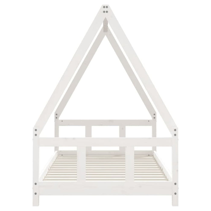 Kids Bed Frame White 90x190 Cm Solid Wood Pine Ntaalt