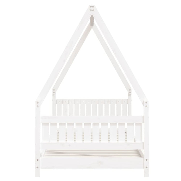 Kids Bed Frame White 90x190 Cm Solid Wood Pine Ntapbn