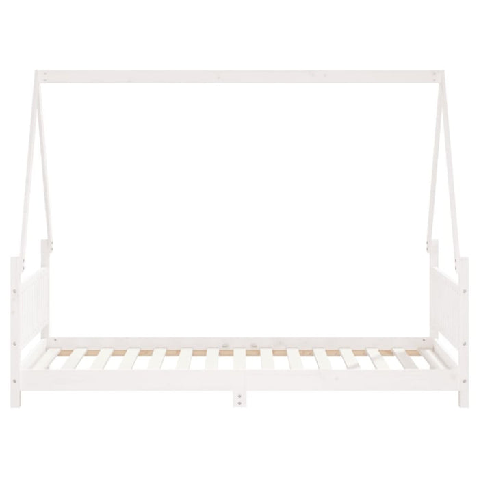 Kids Bed Frame White 90x190 Cm Solid Wood Pine Ntapbn
