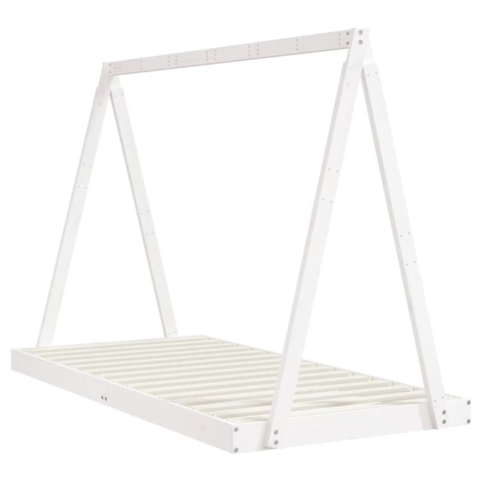 Kids Bed Frame White 90x190 Cm Solid Wood Pine Ntaptx